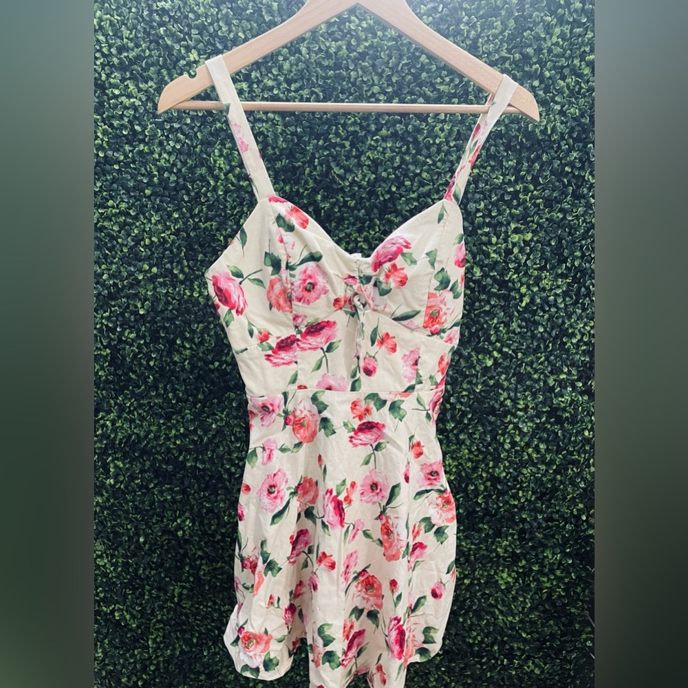 Floral mini dress with pockets Size S